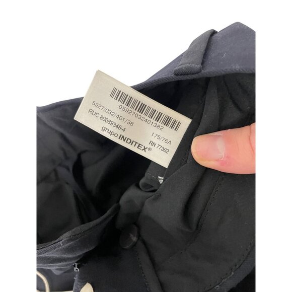 Zara Man Dress Suit Pants EU 38 US 30 Wool Navy Blue Straight Leg 5927/032 NWT - Picture 5 of 11